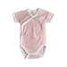 A Pink Short Sleeve Bodysuits from Petit Bateau in size 0-3M for girl. (Front View)