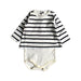 A White Long Sleeve Bodysuits from Petit Bateau in size 0-3M for girl. (Front View)