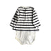 A White Long Sleeve Bodysuits from Petit Bateau in size 0-3M for girl. (Back View)