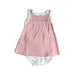 A Pink Sleeveless Rompers from Petit Bateau in size 0-3M for girl. (Back View)