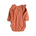 A Orange Long Sleeve Bodysuits from Seed in size 0-3M for girl. (Back View)