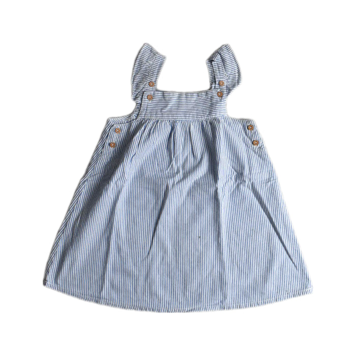 A Blue Sleeveless Dresses from Bout'Chou in size 2T for girl. (Front View)