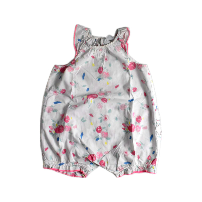 A Pink Sleeveless Rompers from Petit Bateau in size 2T for girl. (Front View)