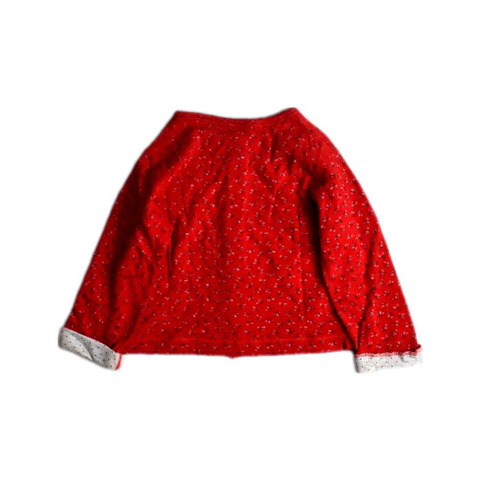 A Red Cardigans from Petit Bateau in size 2T for girl. (Back View)