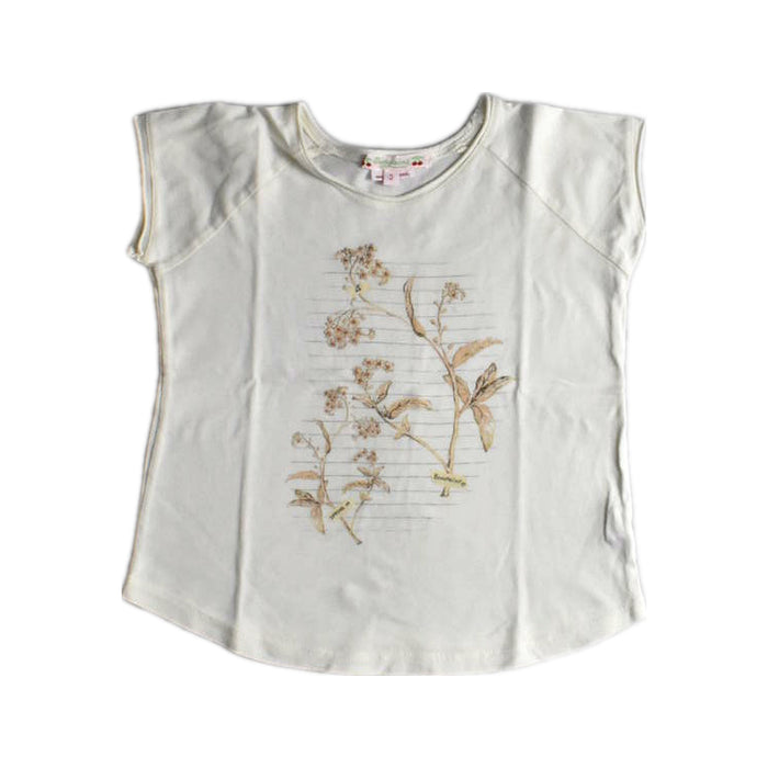 A White Short Sleeve Tops from Bonpoint in size 3T for girl. (Front View)