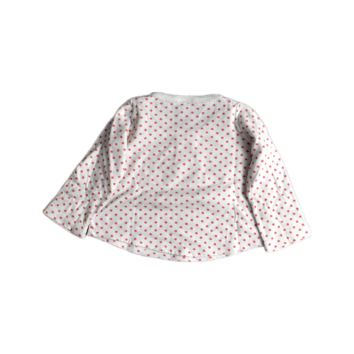 A White Long Sleeve Tops from Petit Bateau in size 2T for girl. (Back View)
