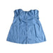 A Blue Sleeveless Tops from Petit Bateau in size 3-6M for girl. (Back View)