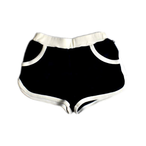 A Black Shorts from Petit Bateau in size 4T for girl. (Front View)