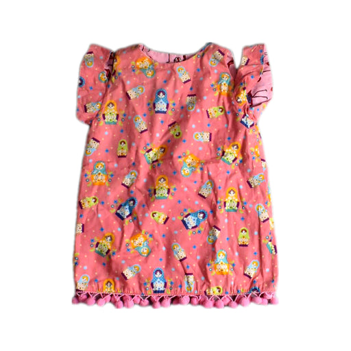 A Pink Short Sleeve Dresses from Maison Q in size 18-24M for girl. (Front View)