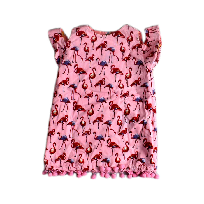 A Pink Short Sleeve Dresses from Maison Q in size 18-24M for girl. (Back View)