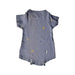 A Blue Short Sleeve Bodysuits from Le Petit Society in size 0-3M for girl. (Back View)