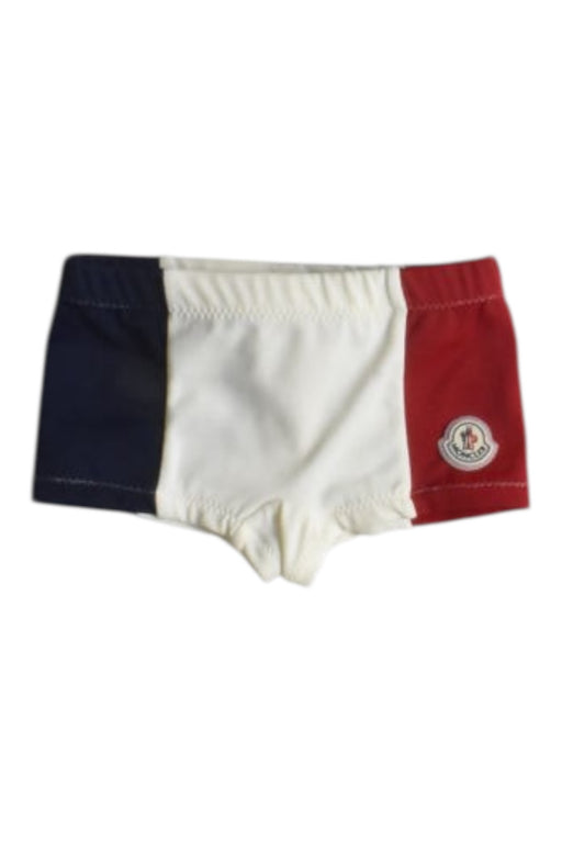 A Red Swim Shorts from Moncler in size 3-6M for boy. (Front View)