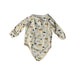 A Ivory Long Sleeve Bodysuits from Mori in size 3-6M for girl. (Back View)