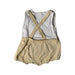A Beige Overall Shorts from Le Petit Society in size 6-12M for girl. (Back View)