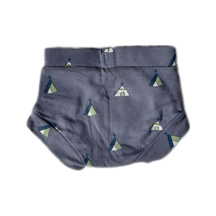 A Blue Underwear from Le Petit Society in size 0-3M for neutral. (Back View)