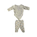 A White Pants Sets from Mori in size 6-12M for girl. (Back View)