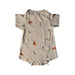 A Beige Short Sleeve Rompers from Le Petit Society in size 0-3M for girl. (Back View)