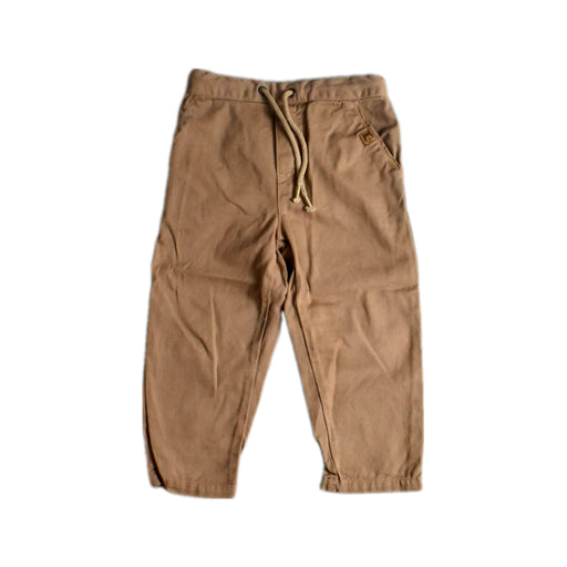 A Beige Casual Pants from Purebaby in size 18-24M for boy. (Front View)