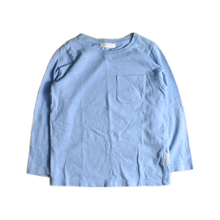 A Blue Long Sleeve T Shirts from Purebaby in size 3T for boy. (Front View)