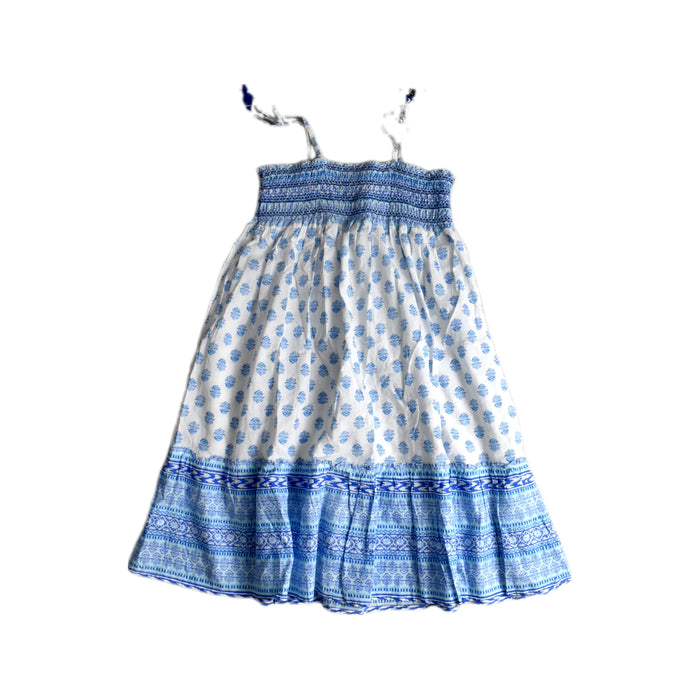 A Blue Sleeveless Dresses from Sunuva in size 9Y for girl. (Back View)