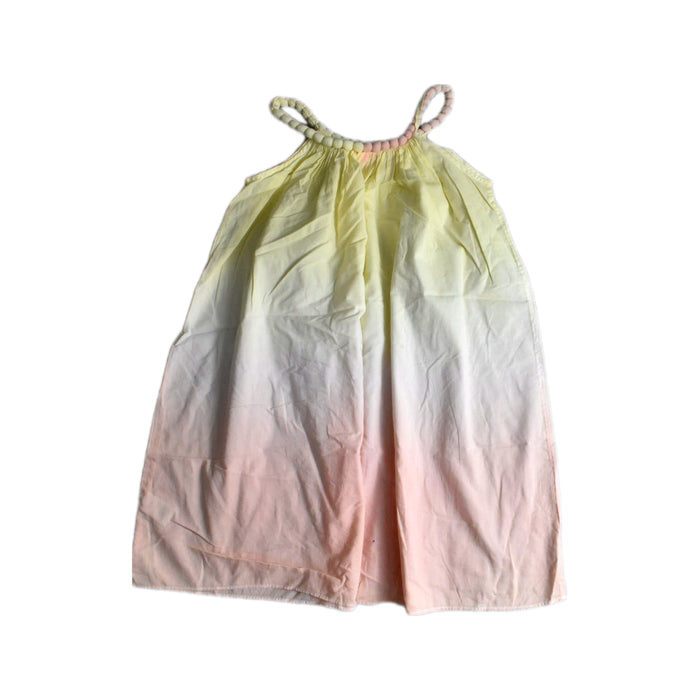 A Yellow Sleeveless Dresses from Sunuva in size 9Y for girl. (Back View)