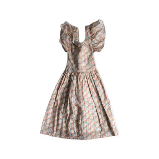 A Peach Sleeveless Dresses from Elizabeth Little in size 4T for girl. (Front View)