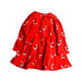 A Red Long Sleeve Dresses from Jacadi in size 6T for girl. (Back View)