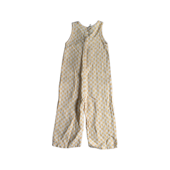 A Yellow Sleeveless Rompers from Rylee + Cru in size 4T for girl. (Back View)