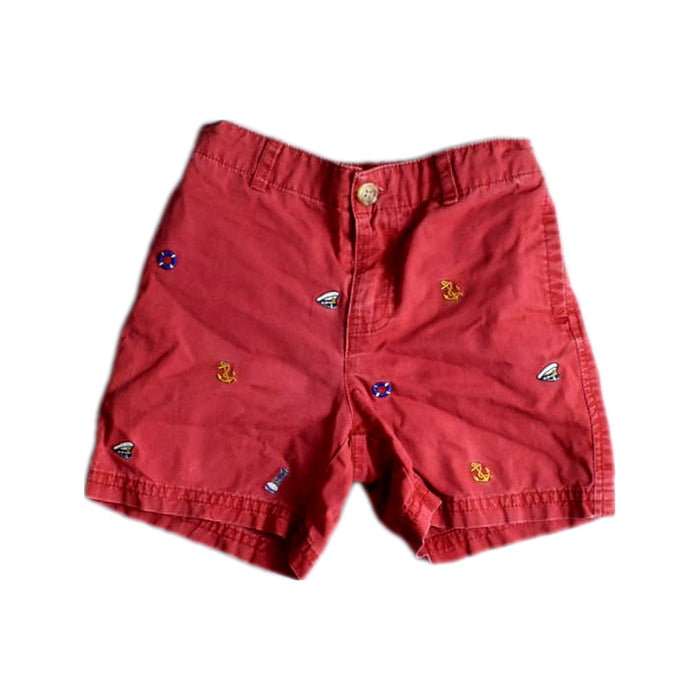 A Red Shorts from Ralph Lauren in size 2T for boy. (Front View)