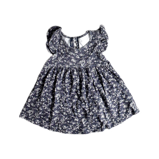 A Navy Short Sleeve Dresses from Jamie Kay in size 3T for girl. (Front View)