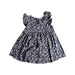 A Navy Short Sleeve Dresses from Jamie Kay in size 3T for girl. (Back View)