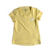 A Yellow Short Sleeve T Shirts from Adidas in size 7Y for girl. (Front View)