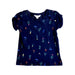 A Navy Short Sleeve Tops from Milkshake in size 5T for girl. (Front View)