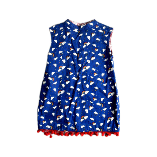 A Blue Sleeveless Dresses from Maison Q in size 2T for girl. (Front View)