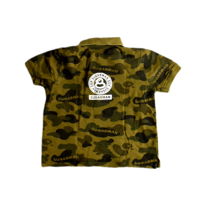 A Green Short Sleeve Polos from Sugarman in size 5T for boy. (Back View)