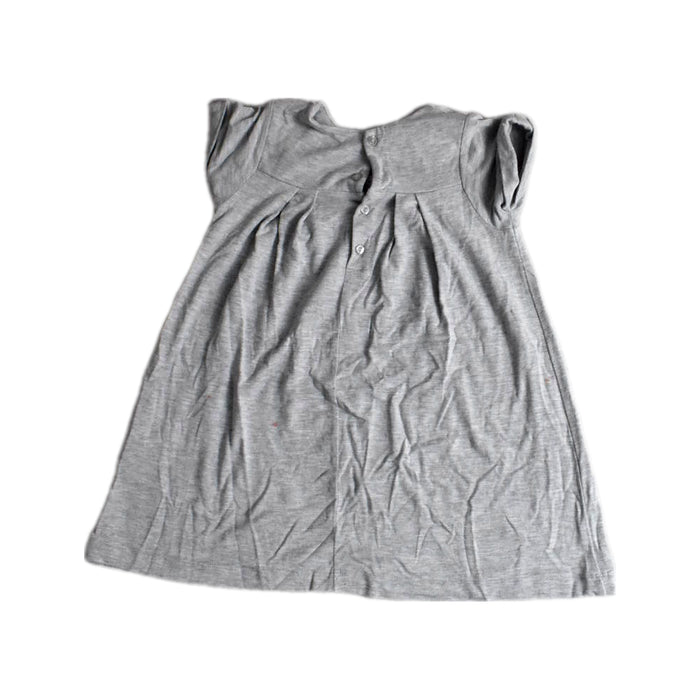 A Grey Short Sleeve Dresses from Jacadi in size 3T for girl. (Back View)