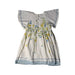 A White Short Sleeve Dresses from Our Mini Nature in size 3T for girl. (Back View)