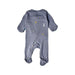 A Blue Onesies from Le Petit Society in size 0-3M for neutral. (Back View)