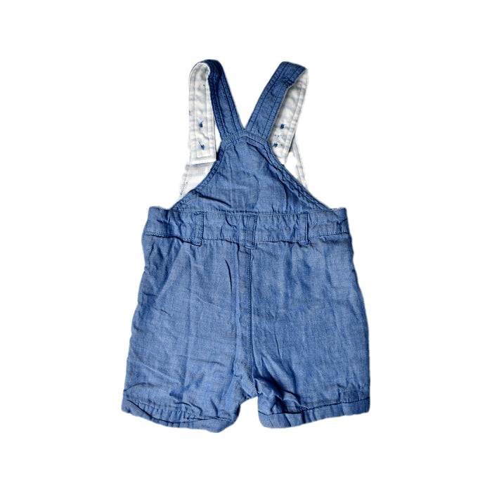 A Blue Overall Shorts from Mothercare in size 0-3M for boy. (Back View)
