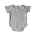 A Grey Short Sleeve Bodysuits from Mori in size 3-6M for neutral. (Back View)