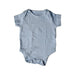 A Blue Short Sleeve Bodysuits from Mothercare in size 0-3M for boy. (Front View)