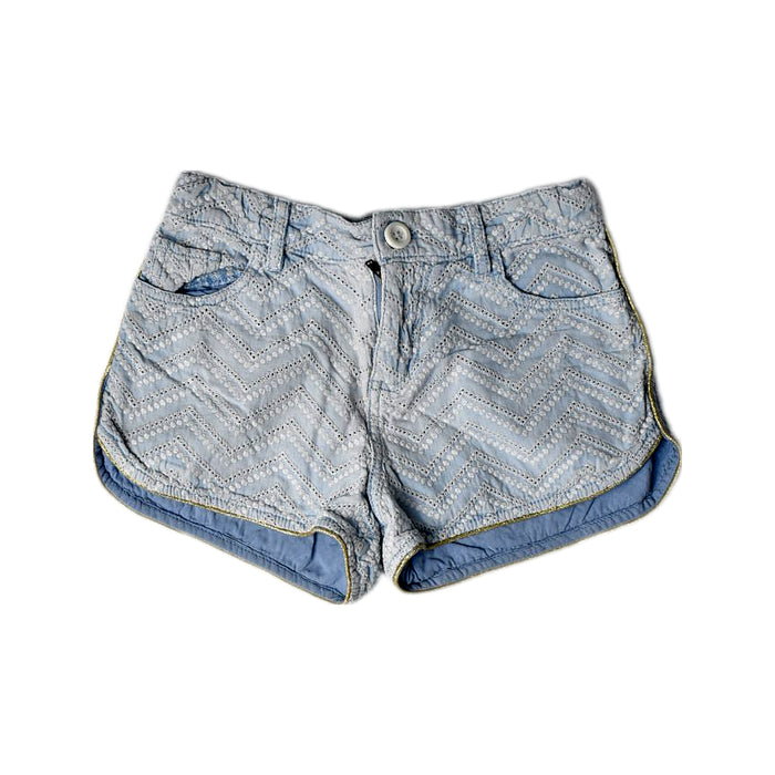 A Blue Shorts from Gingersnaps in size 10Y for girl. (Front View)