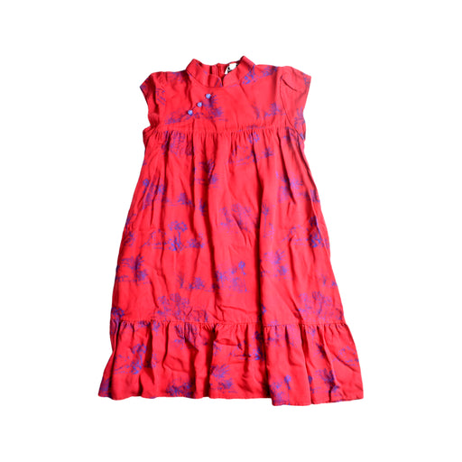 A Red Sleeveless Dresses from Sea Apple in size 10Y for girl. (Front View)