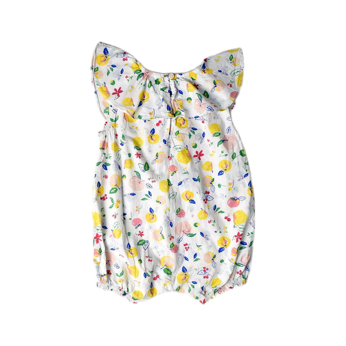 A Multicolour Sleeveless Rompers from Petit Bateau in size 6-12M for girl. (Back View)