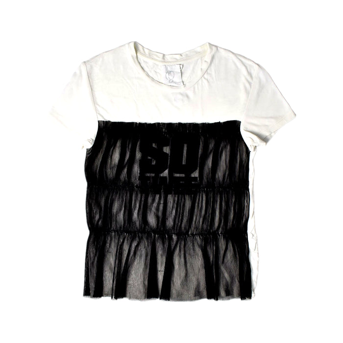 A White Short Sleeve Tops from So Twee by Miss Grant in size 12Y for girl. (Front View)