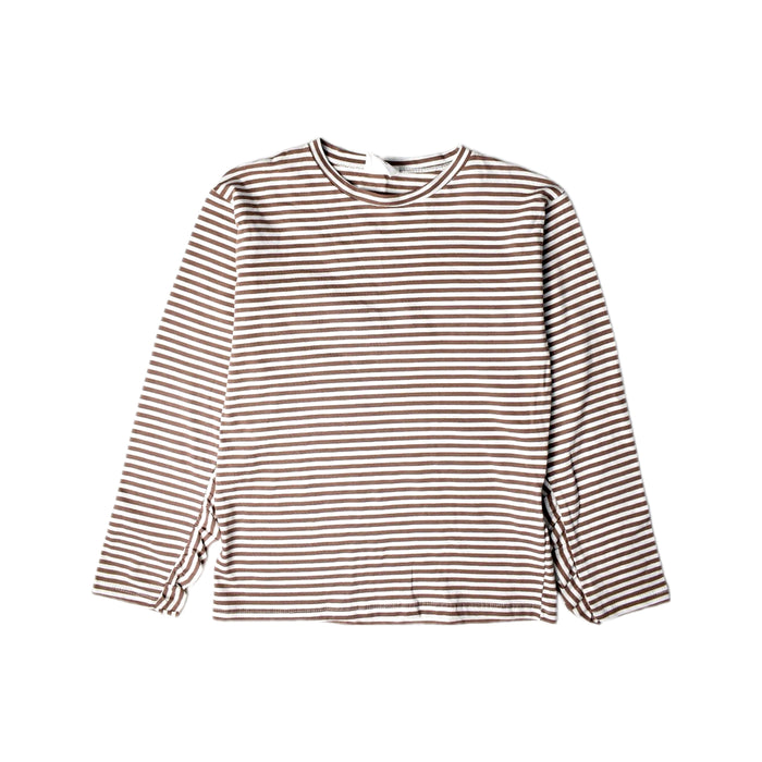 A White Long Sleeve T Shirts from Le Petit Coco in size 10Y for girl. (Front View)