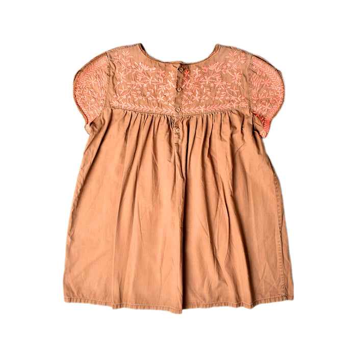 A Brown Short Sleeve Tops from Bonpoint in size 12Y for girl. (Back View)