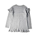 A Grey Long Sleeve Dresses from Le Petit Coco in size 10Y for girl. (Back View)