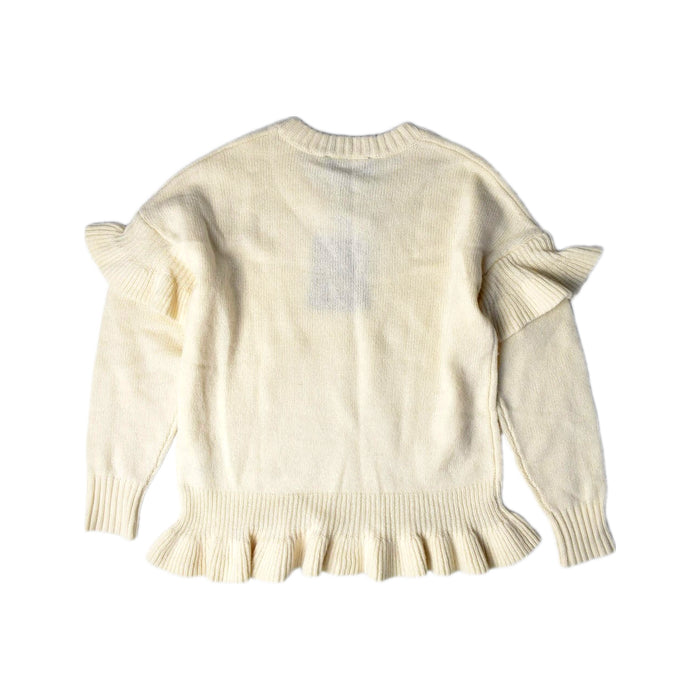 A White Knit Sweaters from Little Remix in size 10Y for girl. (Back View)