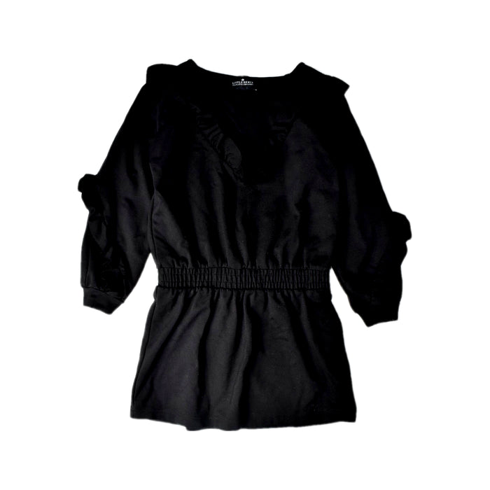 A Black Long Sleeve Dresses from Little Remix in size 10Y for girl. (Front View)